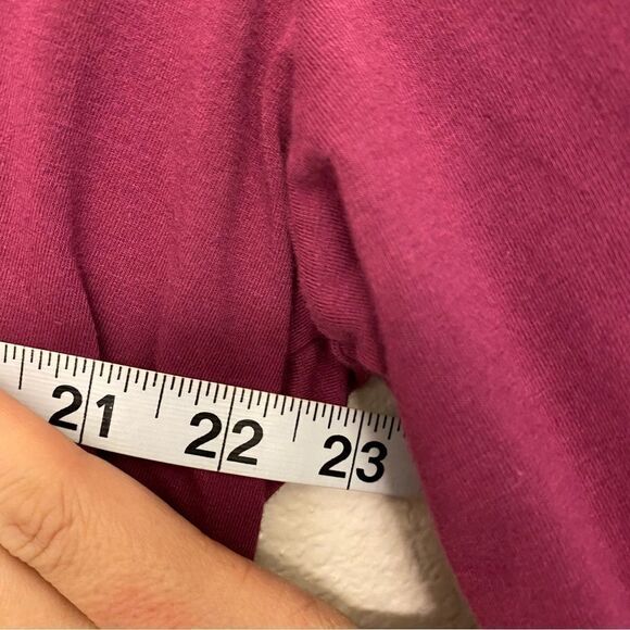 Duluth Trading crewneck long sleeve No-Yank Long Sleeve Scoopneck pink purple-1X - Picture 4 of 6